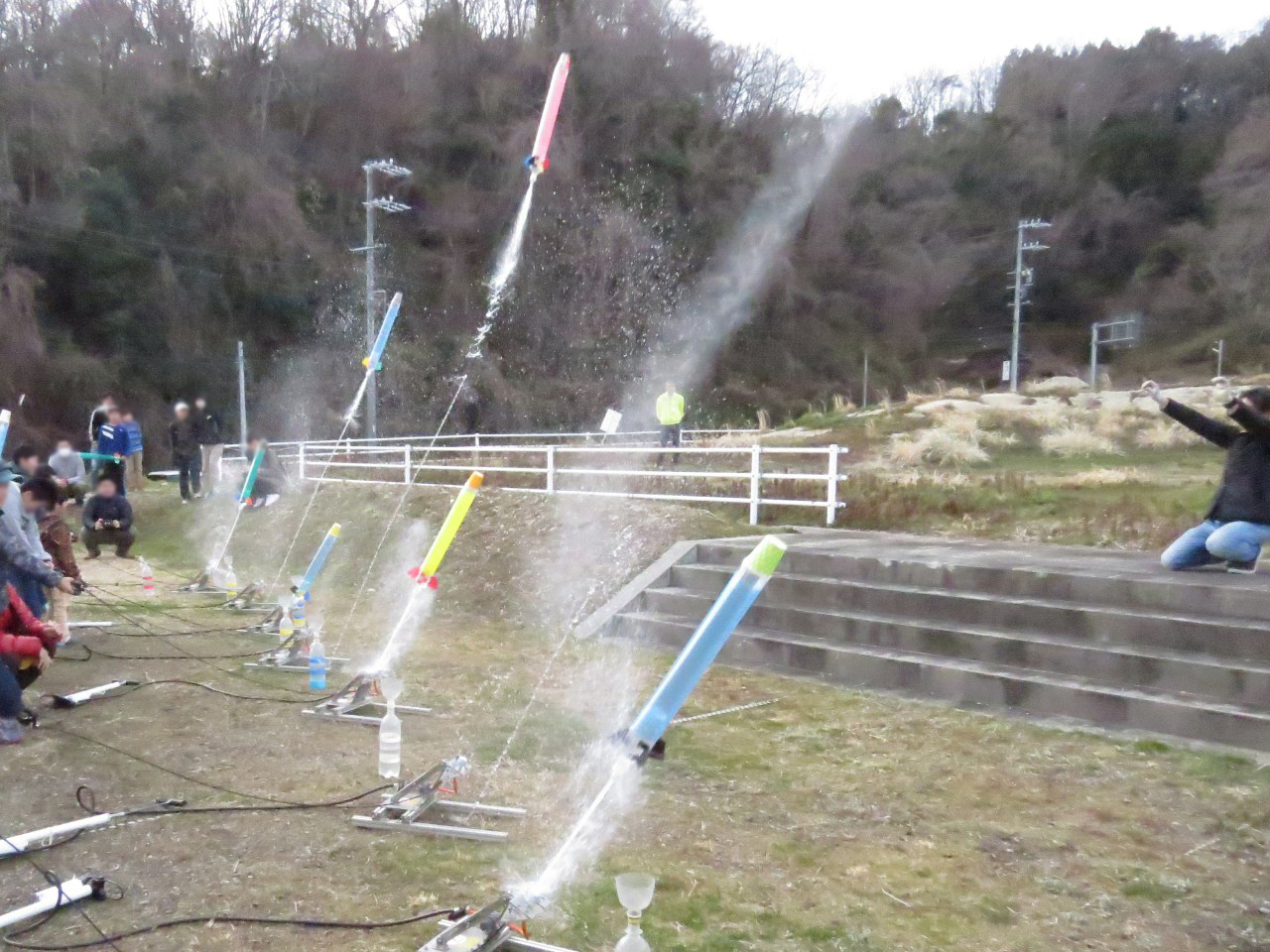 ペットボトルで作ったロケットを飛ばそう！